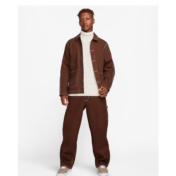 Nike Life Men's Cream Cable Knit Turtleneck Sweater Size Small - FB7770-072 - Picture 2 of 12